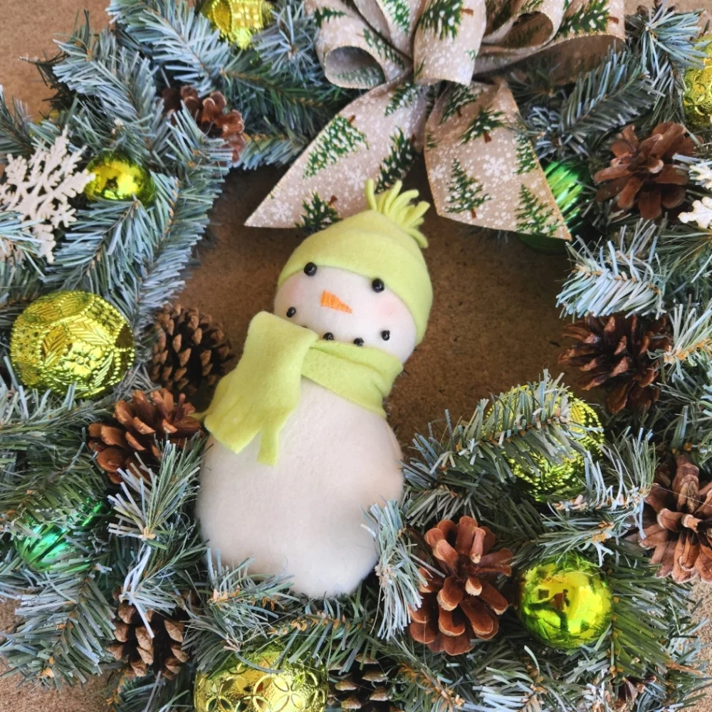 Handmade Winter Wonderland Snowman Wreath